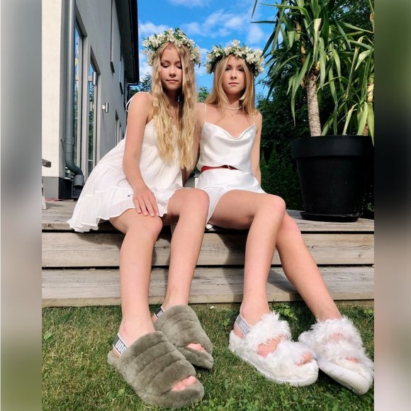 UGG Pride Fluff Yeah Slide Women and Men - Picture 7 of 11